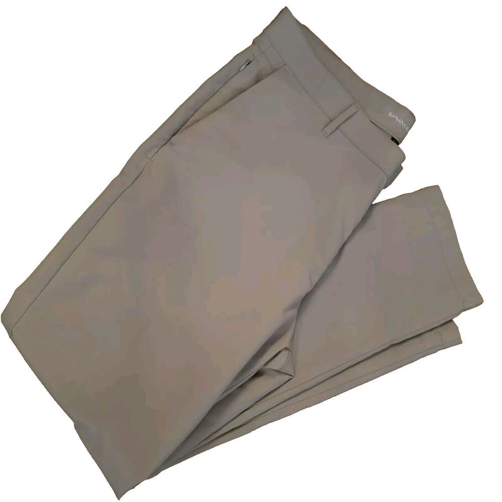 Banana Republic Tan Motion Tech Hybrid Athletic Mens Pants Size 36x32 000106